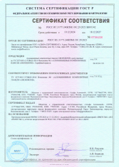 Сертификат соответствия Алюминиевые композитные панели Grossbond