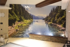 Фотообои с видом на горы и озеро