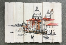 Картина на досках лофт, Венеция