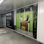 Постер из текстиля с натяжкой на раму для склада индивидуального хранения