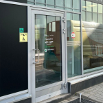 Наклейка на входную дверь. Прозрачная матовая пленка Orajet